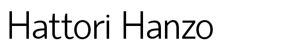 Hattori Hanzo font preview
